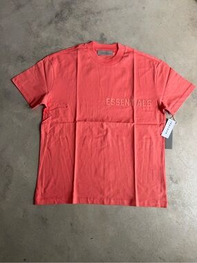 Fear of God Essentials Coral T-Shirt SS22 Size XS Brand New